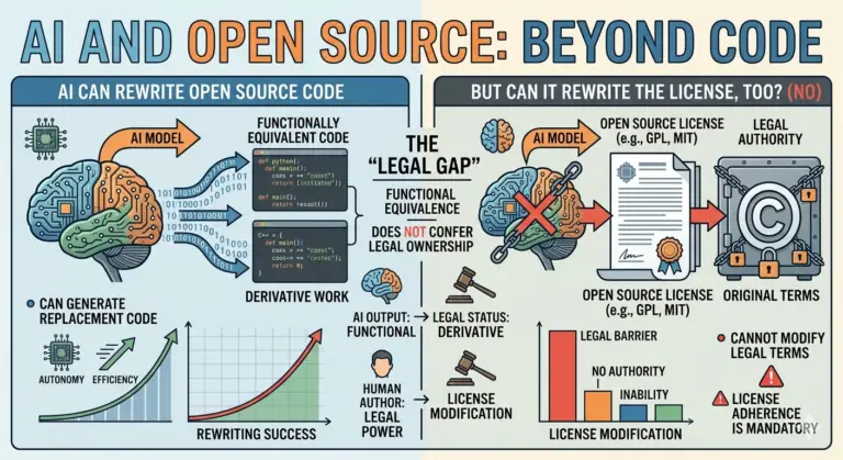 AI Can Rewrite Open Source Code But Can It Rewrite the License, Too