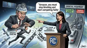 FCC Chair Takes Aim at Amazon Over SpaceX Satellite Dispute