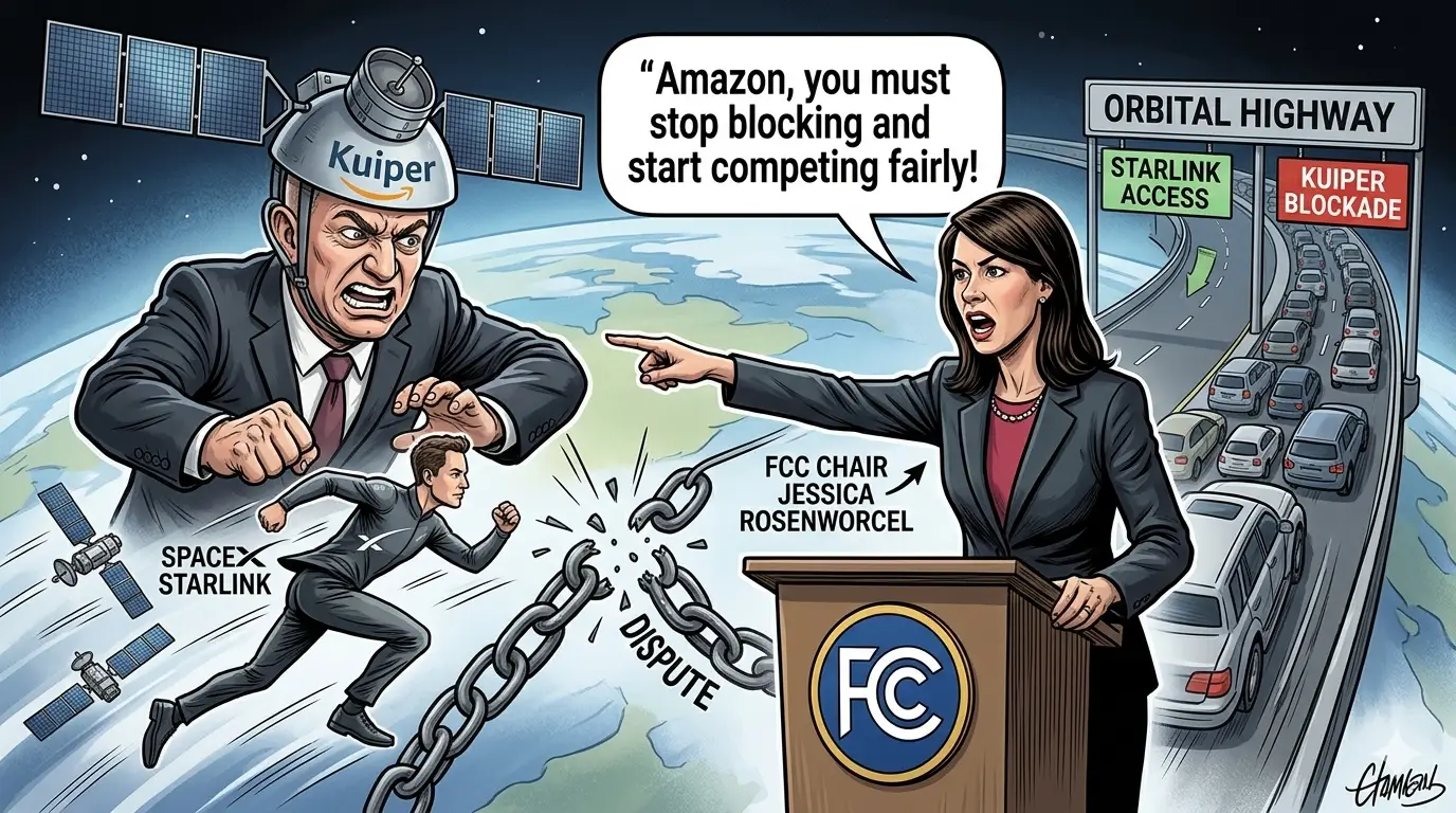 FCC Chair Takes Aim at Amazon Over SpaceX Satellite Dispute