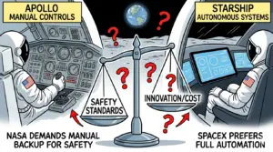 NASA and SpaceX Disagree Over Manual Controls for Lunar Lander