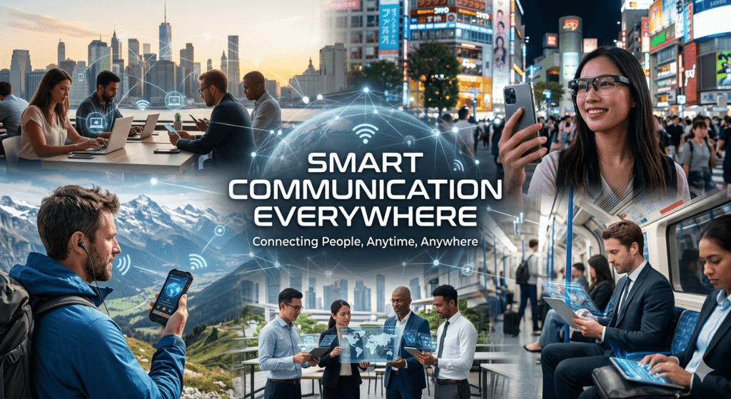 technology in daily life communication through smartphones and video calls