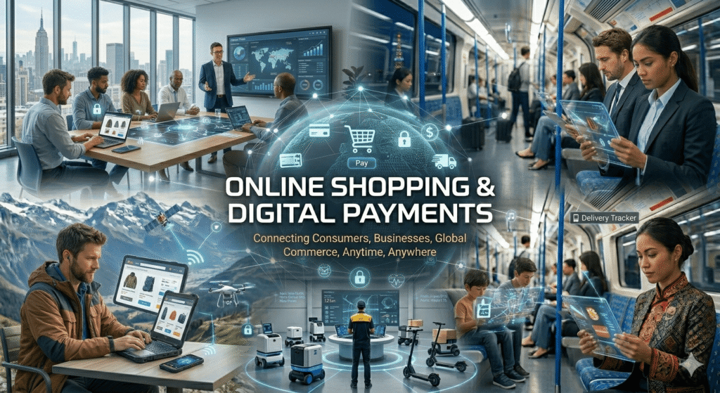 online shopping and digital payment technology in daily life using smartphone apps