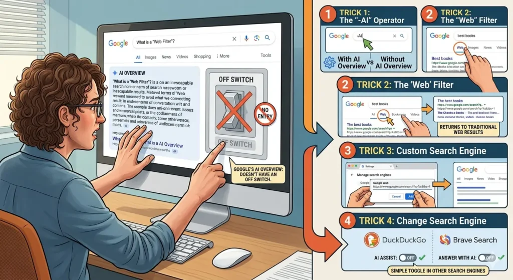 Disable Google AI Overview With These 4 Tricks