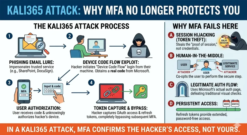 Kali365 Attack: Why MFA No Longer Protects You