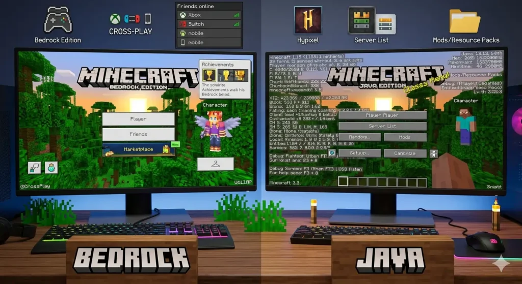 Minecraft Bedrock vs Java