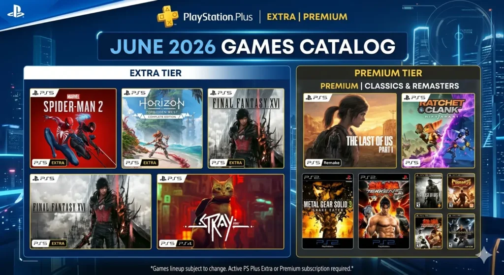 PS Plus Extra Premium June 2026