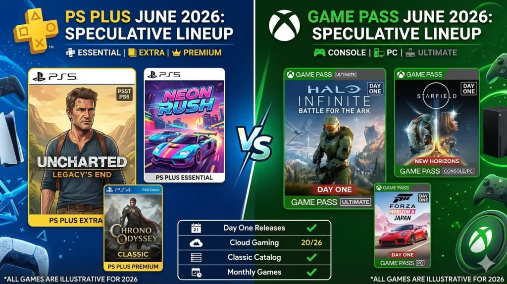 PS Plus June 2026 vs Game Pass