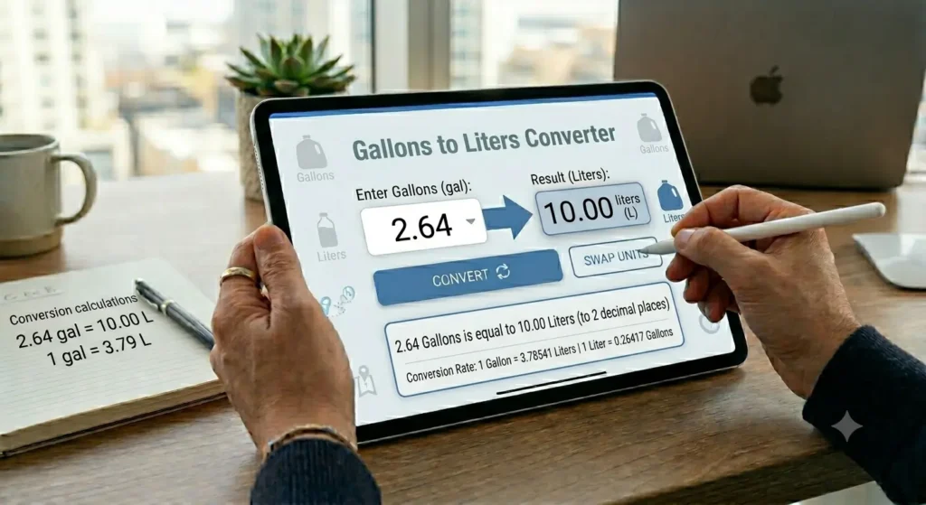 Gallons to Liters Converter