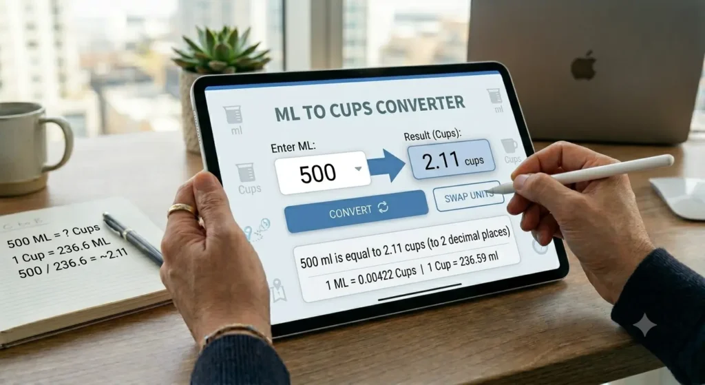 ML to Cups Converter