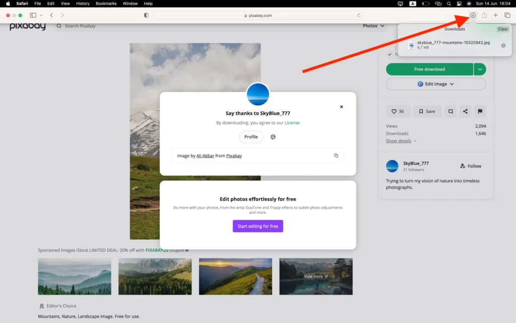 Viewing recent downloads in Safari on Mac