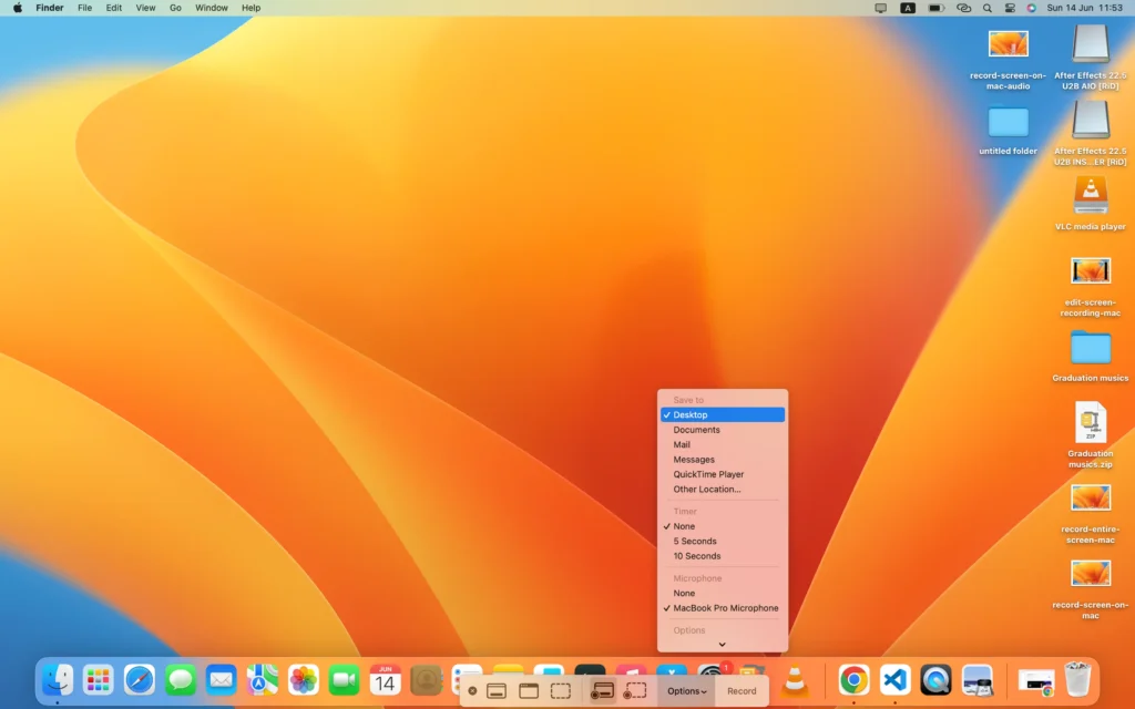 Screen recording save location on Mac showing where recordings are stored