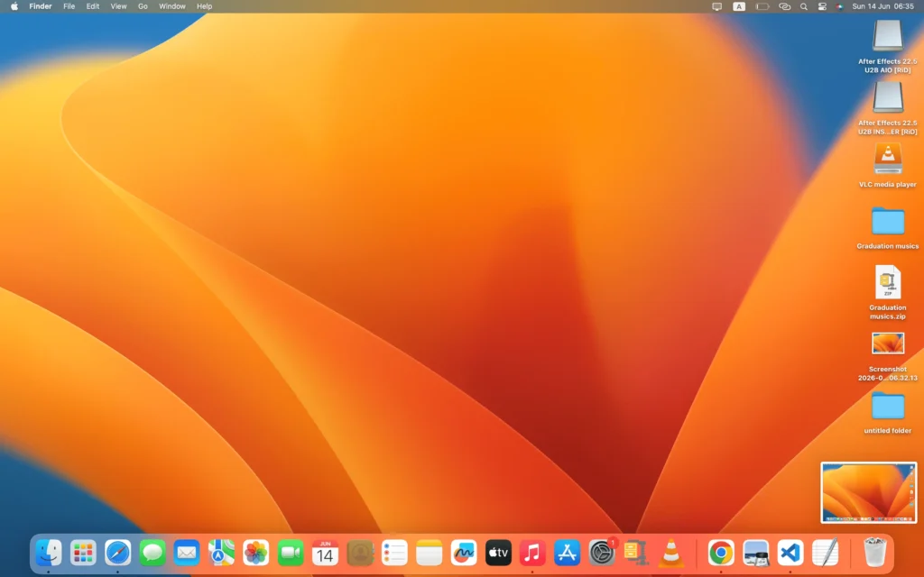 Keyboard shortcut Shift Command 3 used to take a screenshot on Mac